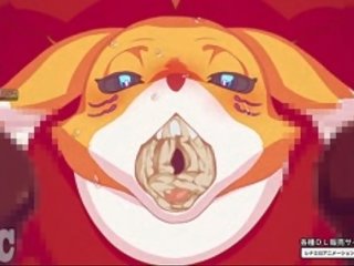 Renamon a kyubimon hentai animácia